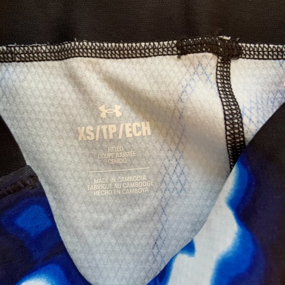 Women's Under Armour Base 3.0 Printed Leggings Blue Oxford Versa Size XS - Picture 7 of 10